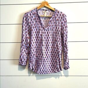 Matilda Jane Delicate Topiary Blouse Purple Top Womens Size s
